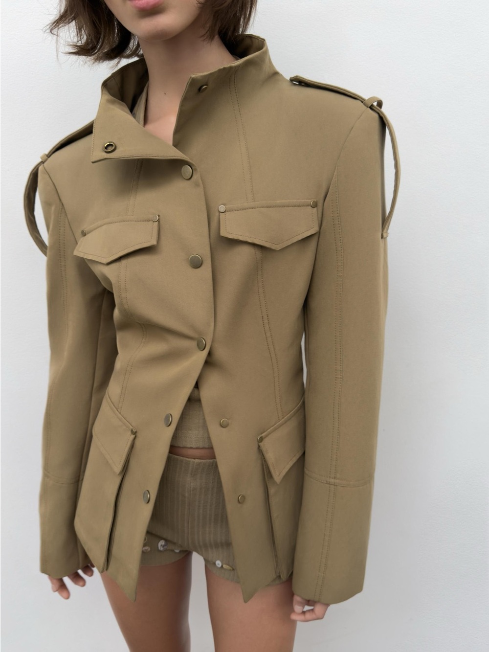 NEW. Zara Military Fitted Pocket Jacket. NWT